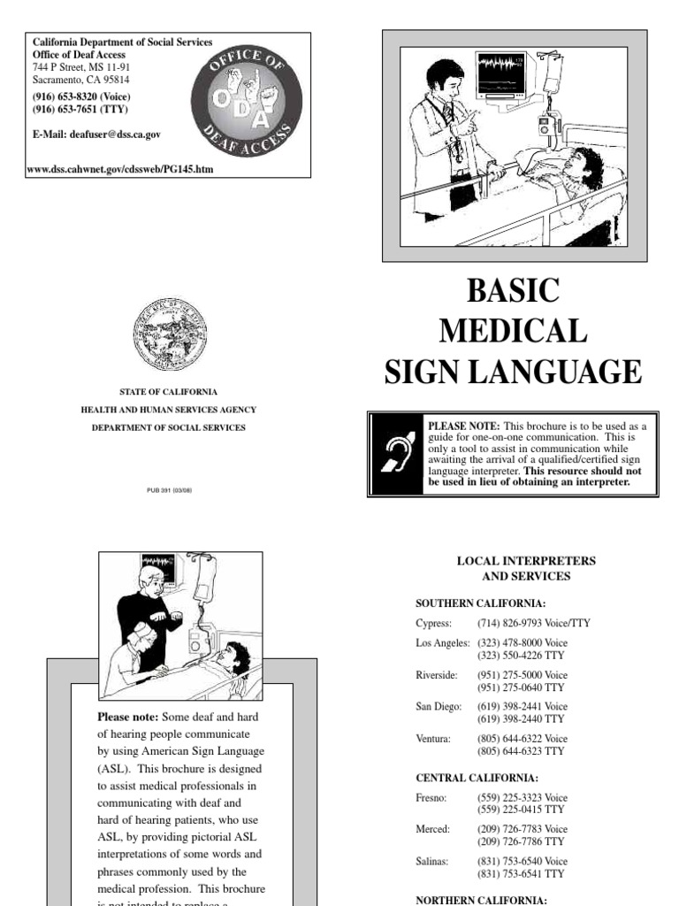Medical ASL Communication Guide | PDF | Foreign Language Studies