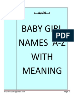 Baby Girl Names With Meaning