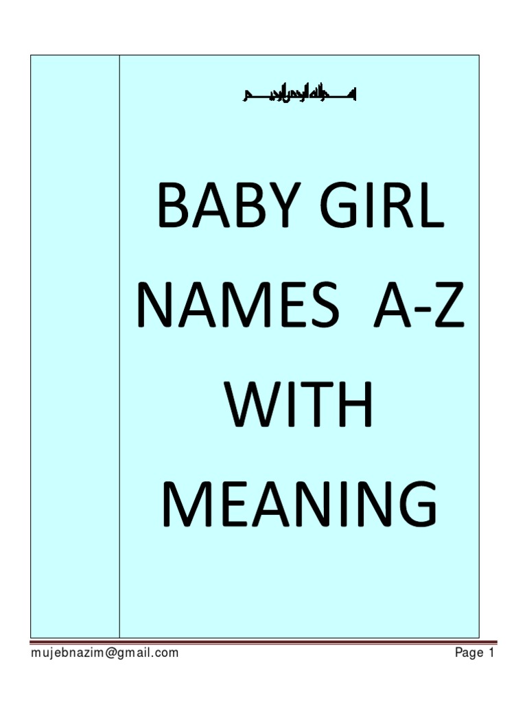 Baby Girl Names With Meaning Muhammad Sahabah
