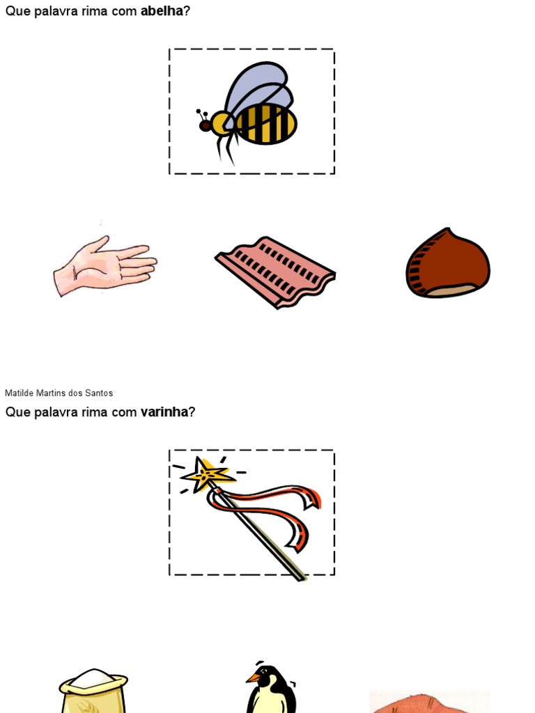 Escolhe A Palavra Que Rima | PDF