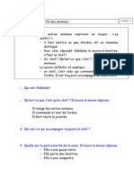 Fiche de Lecture L'île Des Animaux Fiche 3