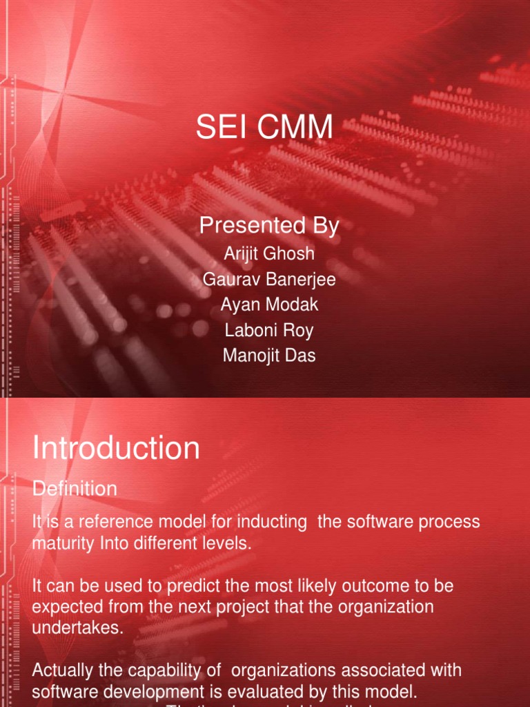 Sei CMM Model | PDF | Systems Engineering | Production And Manufacturing