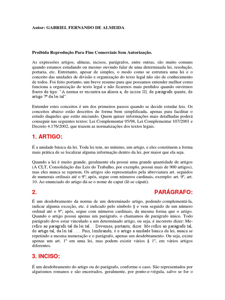 Estrutura de Texto Legal Simplificada | PDF | Lei Estatutária | Informação