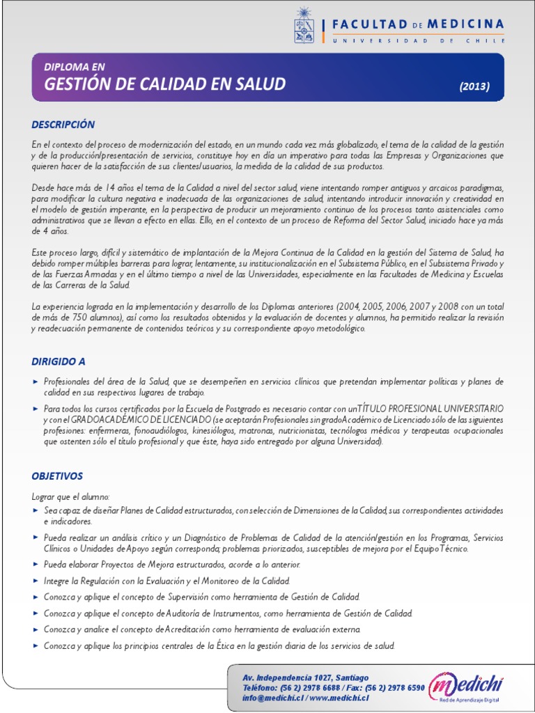 Diploma en Gestión de Calidad en Salud | PDF | Navegador web | Calidad ...