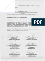 Ley N 524-14 PL 180-14 Convenio Entre Bolivia y China PDF
