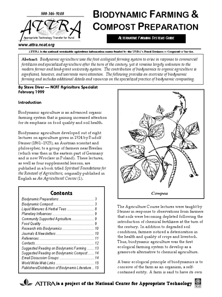 Biodynamic Farming and Compost Preparation PDF | PDF | Compost ...