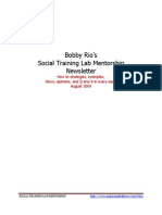 Bobby Rio's Social Training Lab Mentorship Newsletter