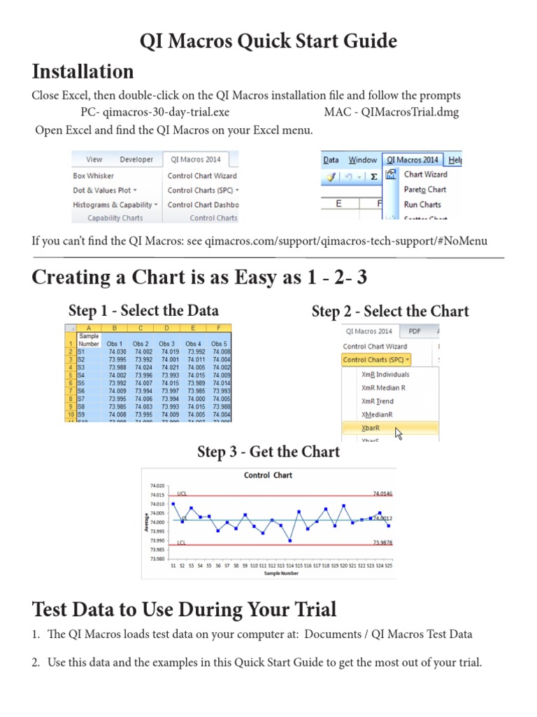 QI Macros Quick Start Guide | PDF | Statistical Hypothesis Testing ...