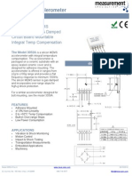 Model 3052A Accelerometer: Piezoresistive MEMS DC Response, Gas Damped Circuit Board Mountable Integral Temp Compensation