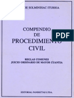 Solminihac Jaime de - Compendio de Procedimiento Civil Reglas Comunes A Todo Procedimiento