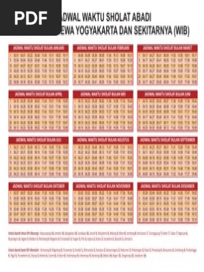 Jadwal Sholat Yogya | PDF