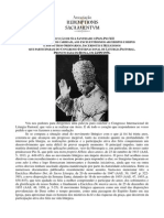 Alocução IMPORTANTE Pio XII Eucaristia Magistério