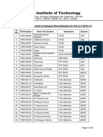 Selected Students List for the a.Y.2013-14 as on 26-12-13