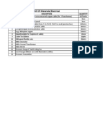 Bill of Materials/Electrical: S.No Description Quantity