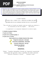 Missões Urbanas (Desafios e Oportunidades)