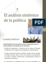 Sesión 7 El Análisis Sistémico de La Política