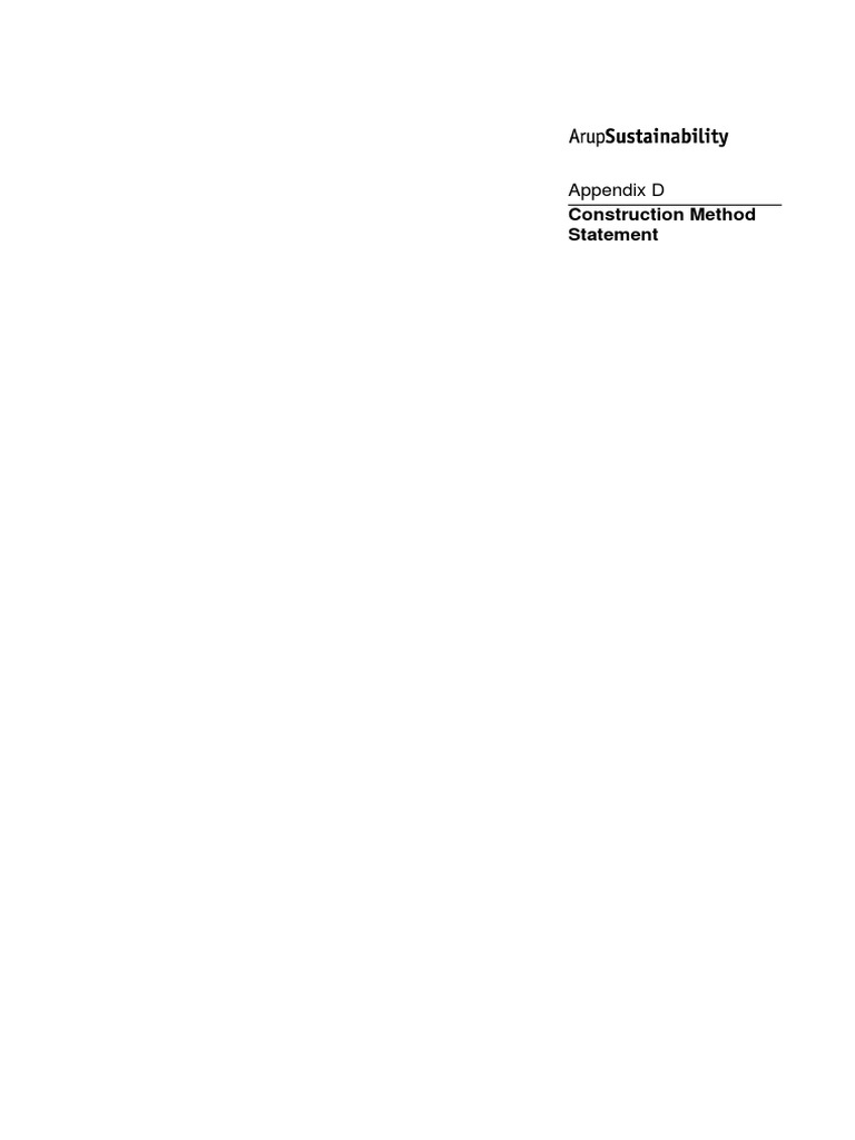 Appendix D Construction Method Statement | PDF | Crane (Machine) | Deep ...