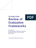 Evaluation Frameworks Review