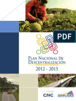 Plan Nacional de Descentralización 2012-2015
