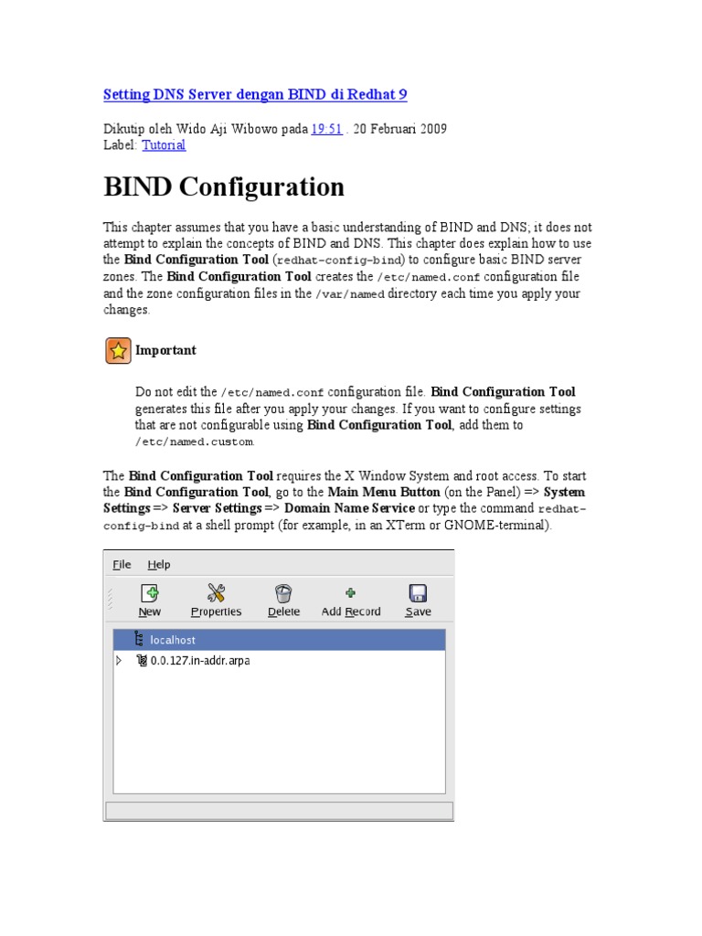 Setting DNS Server Dengan BIND Di Redhat 9 | PDF | Application Layer ...