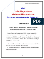 Origin of Hrm in India Project Report