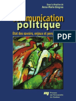 La Communication Politique Etat Des Savoirs Enjeux Et Perspectives