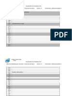 Calendario de Evaluaciones 6º