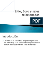 Litio, Boro y Sales Relacionadas