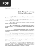 Projeto de Lei 007 - 09 Lei 659