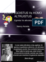 Homo Egoistus Vs Homo Altruistus