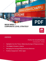 Imc00 Week 7: Corporate Level Strategy