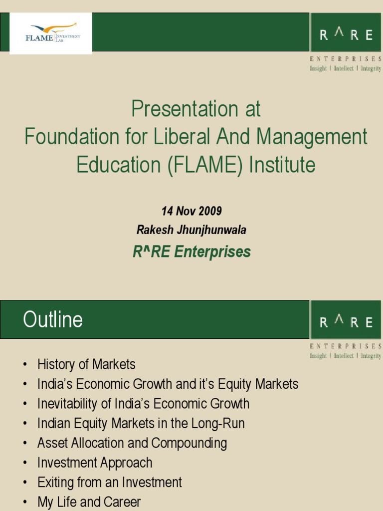 Rakesh Jhunjhunwala's PDF Investing Economic Growth