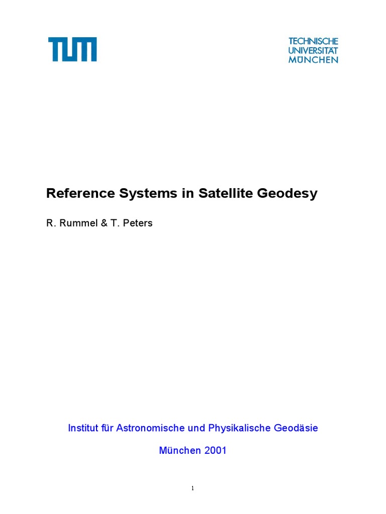 Satellite Geodesy Reference Systems | PDF | Cartesian Coordinate System ...