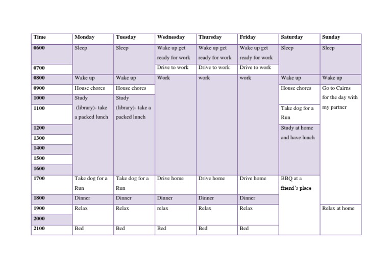 Weekly Schedule and Routine Overview | PDF | Language Arts & Discipline