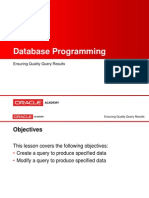 Database Programming: Ensuring Quality Query Results