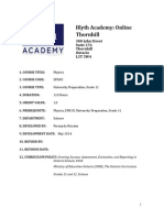 Blyth Academy Sph4u Course Outline