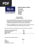 Blyth Academy Sph4u Evaluation Scheme