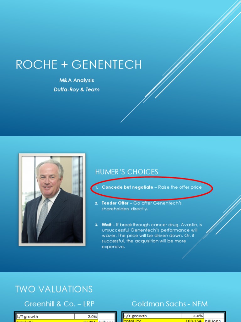 M&A Analysis Roche Genentech | PDF | Mergers And Acquisitions ...