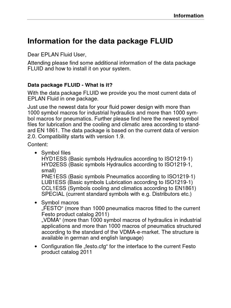 Fluid Data Package Update 2011 en | PDF