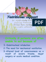 Nutritional Support for Critically Ill Patients