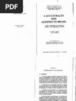 Aculturação Dos Alemães No Brasil Emilio Willems Cap I VI
