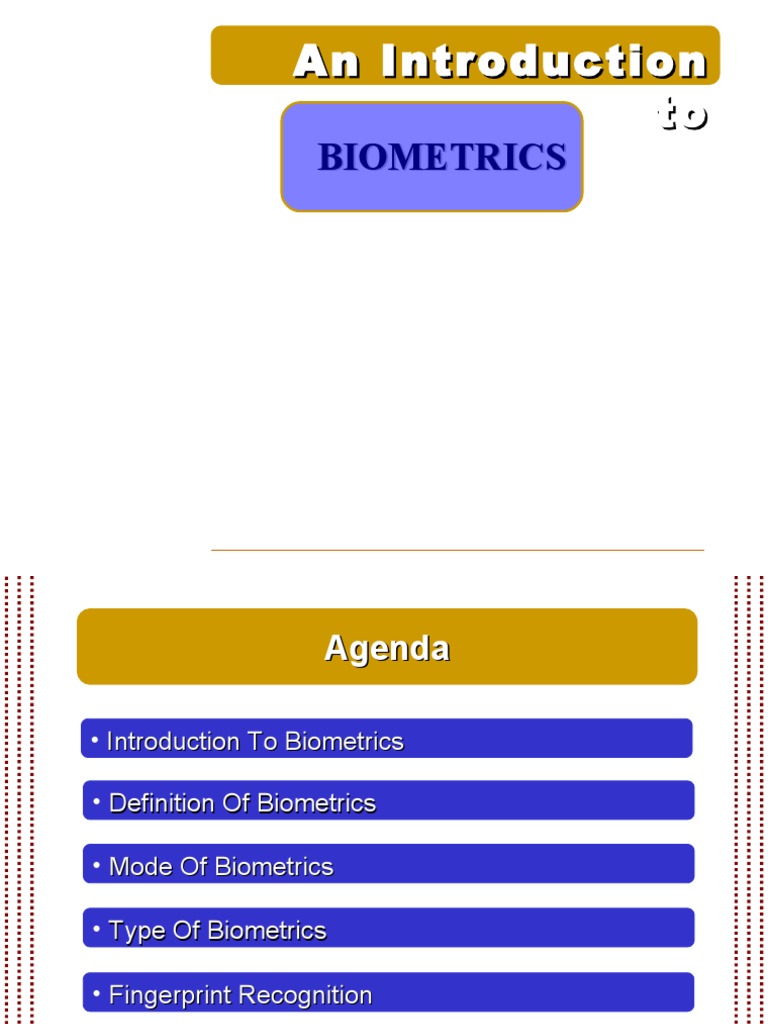 Understanding Biometrics: Types and Applications | PDF | Biometrics ...