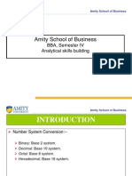 Amity School of Business: BBA, Semester IV Analytical Skills Building