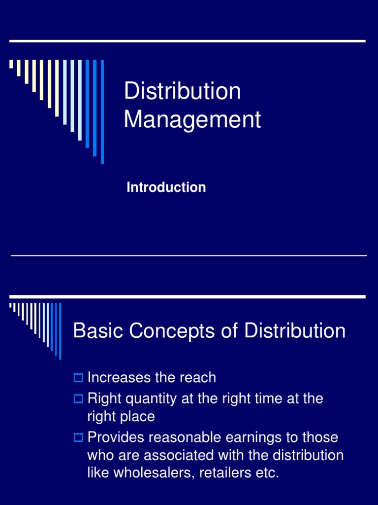 Distrib Intro | PDF | Logistics | Warehouse