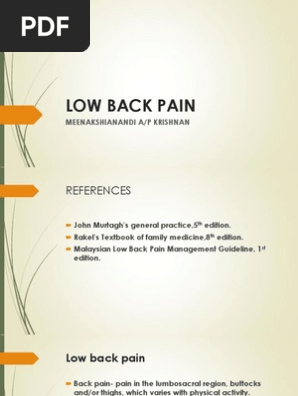 Low Back Pain