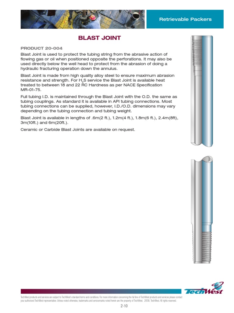 Blast Joint Specifications and Uses | PDF | Technology & Engineering