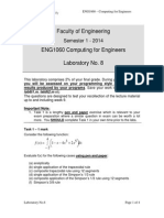 ENG1060 Computing Engineers Lab Numerical Integration