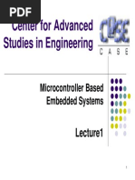 Center For Advanced Studies in Engineering: Microcontroller Based Embedded Systems