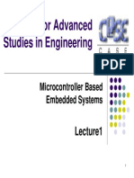 Center For Advanced Studies in Engineering: Microcontroller Based Embedded Systems