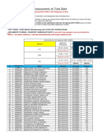 2nd CBT Announcement of Schedule